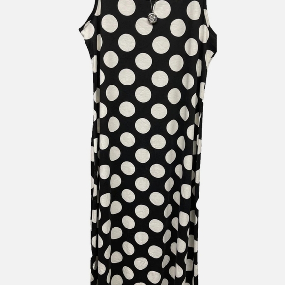 NWT Lularoe Dani LG Polka Dot B&W Maxi Dress Super Versatile One & Done or Layer - Picture 9 of 14
